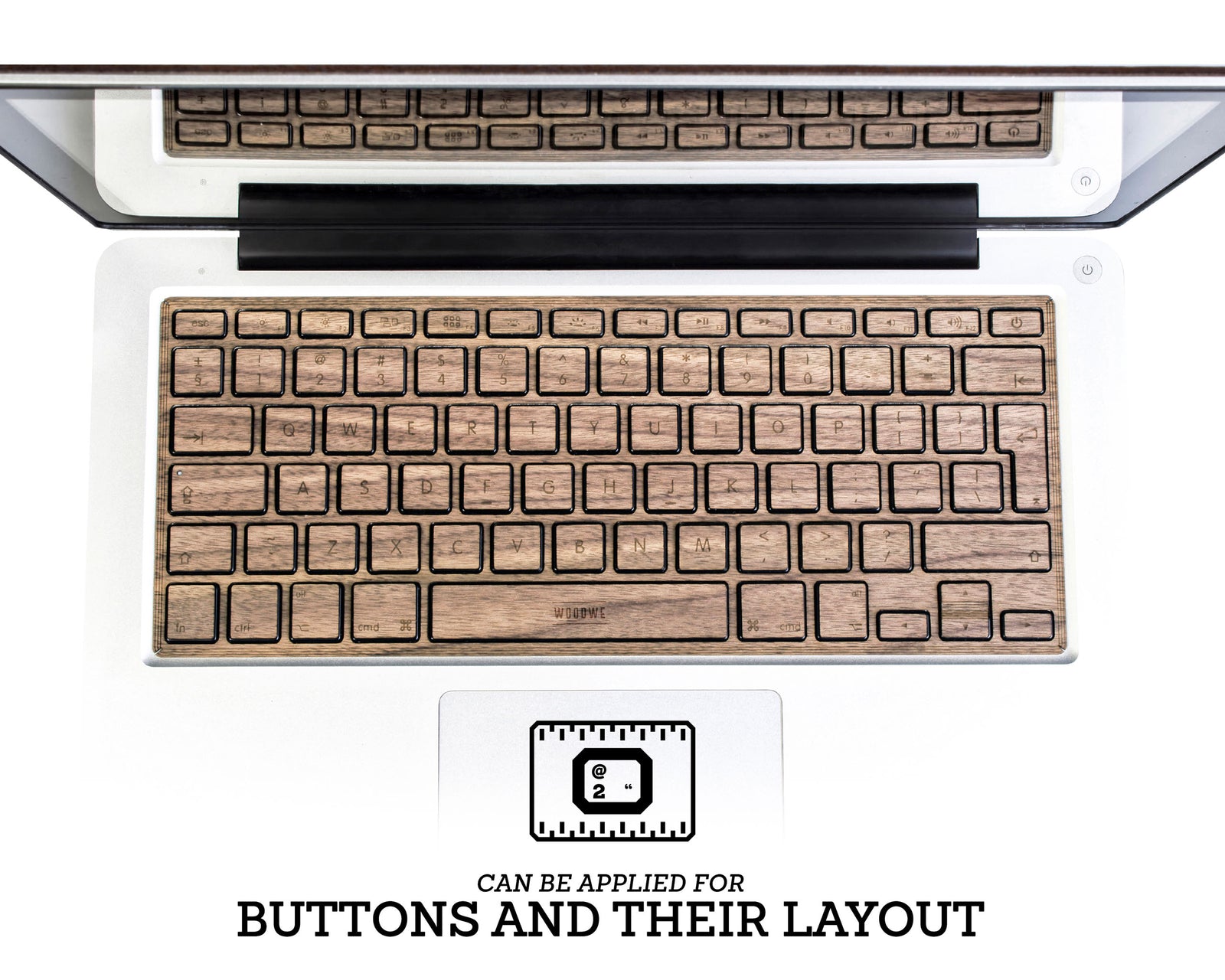 Macbook Wood Keyboard Skin - Walnut