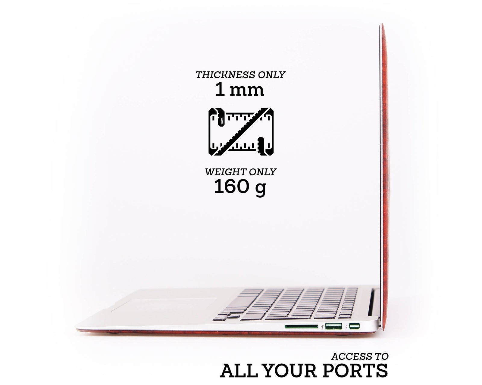 MacBook Skin - Made of Real Wood - Padauk