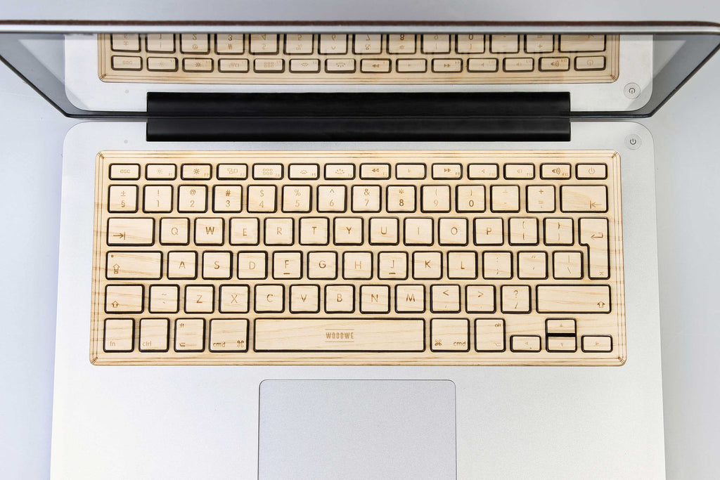 Macbook Wood Keyboard Skin - Ash