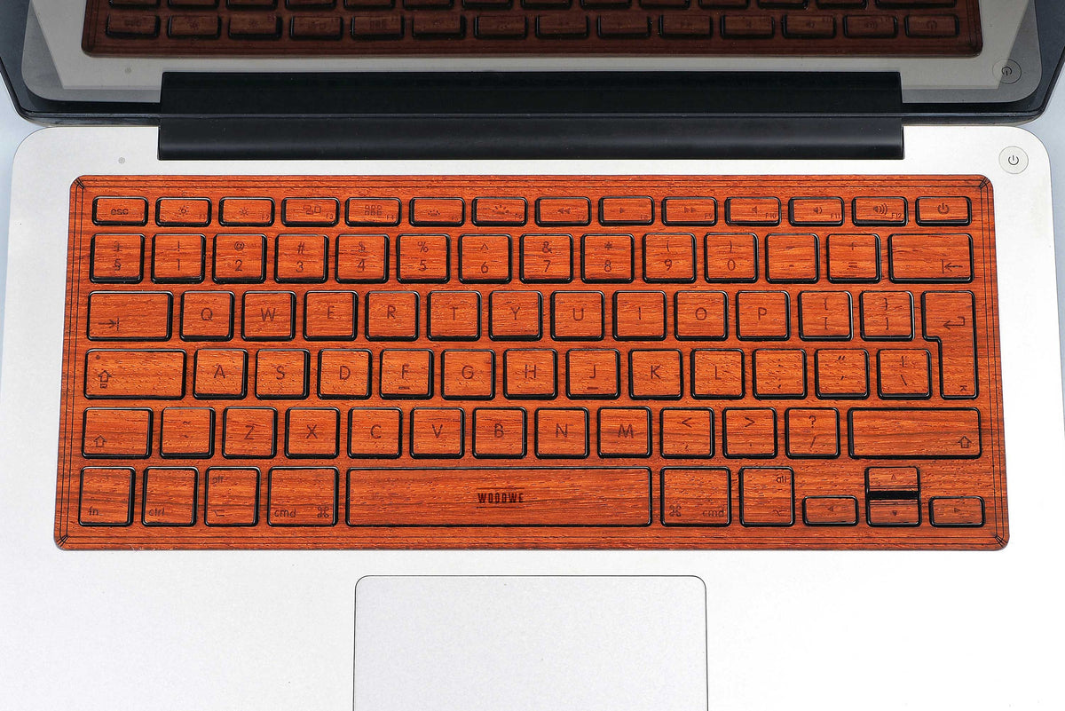 Macbook Keyboard Padauk Wood Sticker Decal Skin Cover Case for Air Pro 11 13 15 12 inch in 1