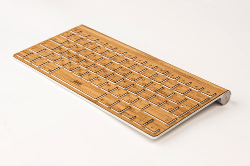 imac bamboo Keyboard Wood Sticker Decal Skin Cover Case 11 13 15 12 inch in .jpg