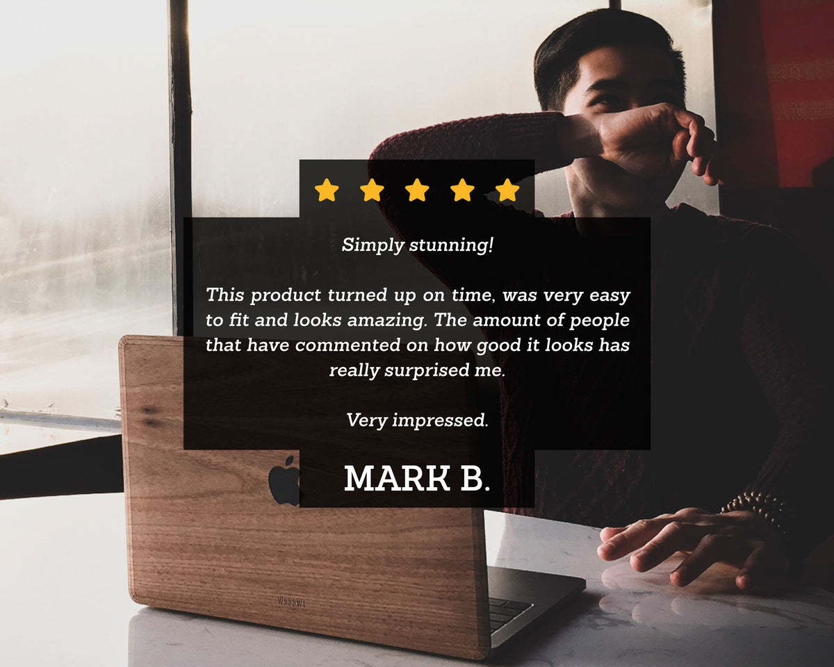 MacBook Skin - Made of Real Wood - Padauk