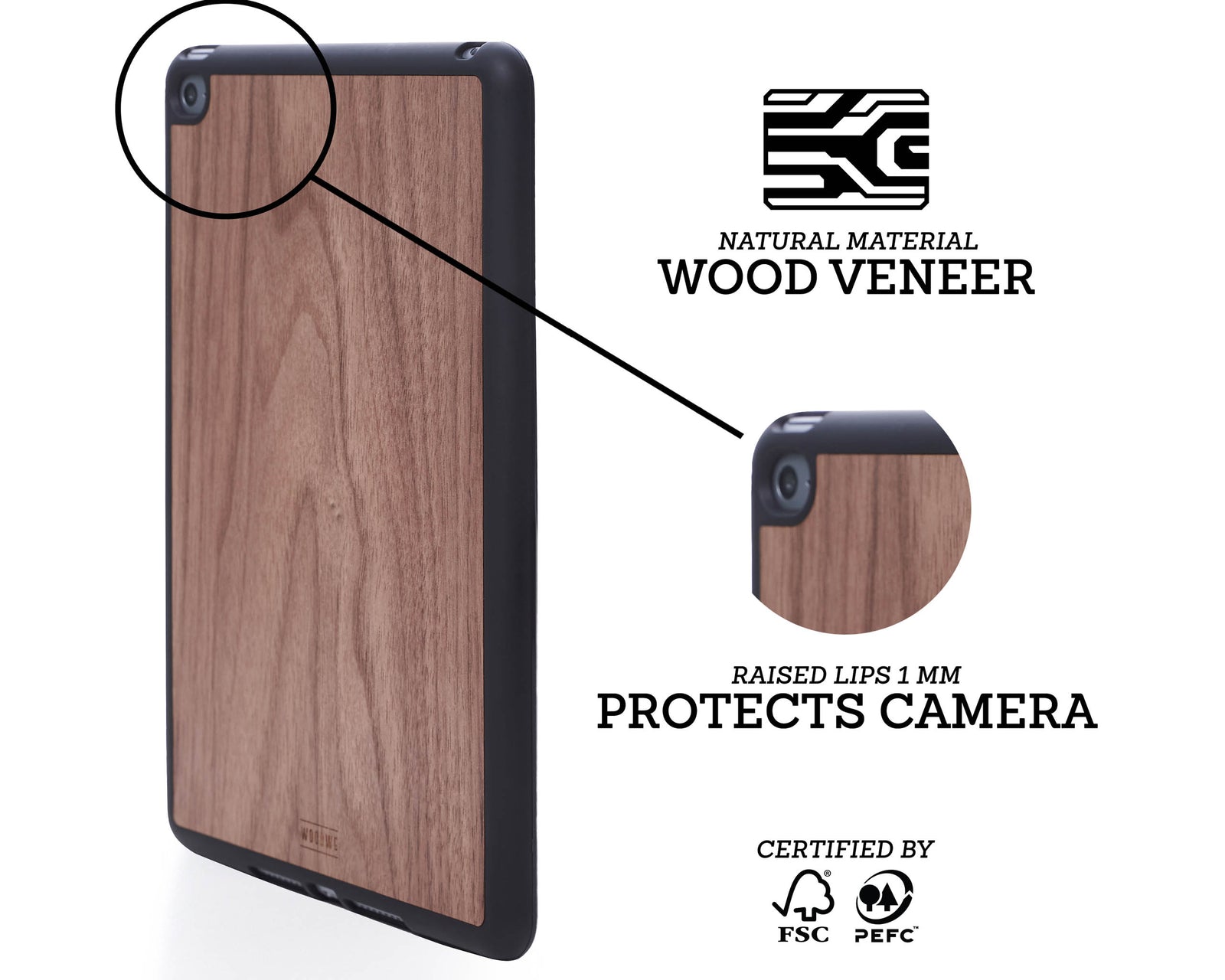 ipad case cover wood protection protective walnut mini air pro