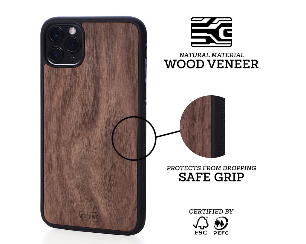 iphone case cover wood protection protective walnut