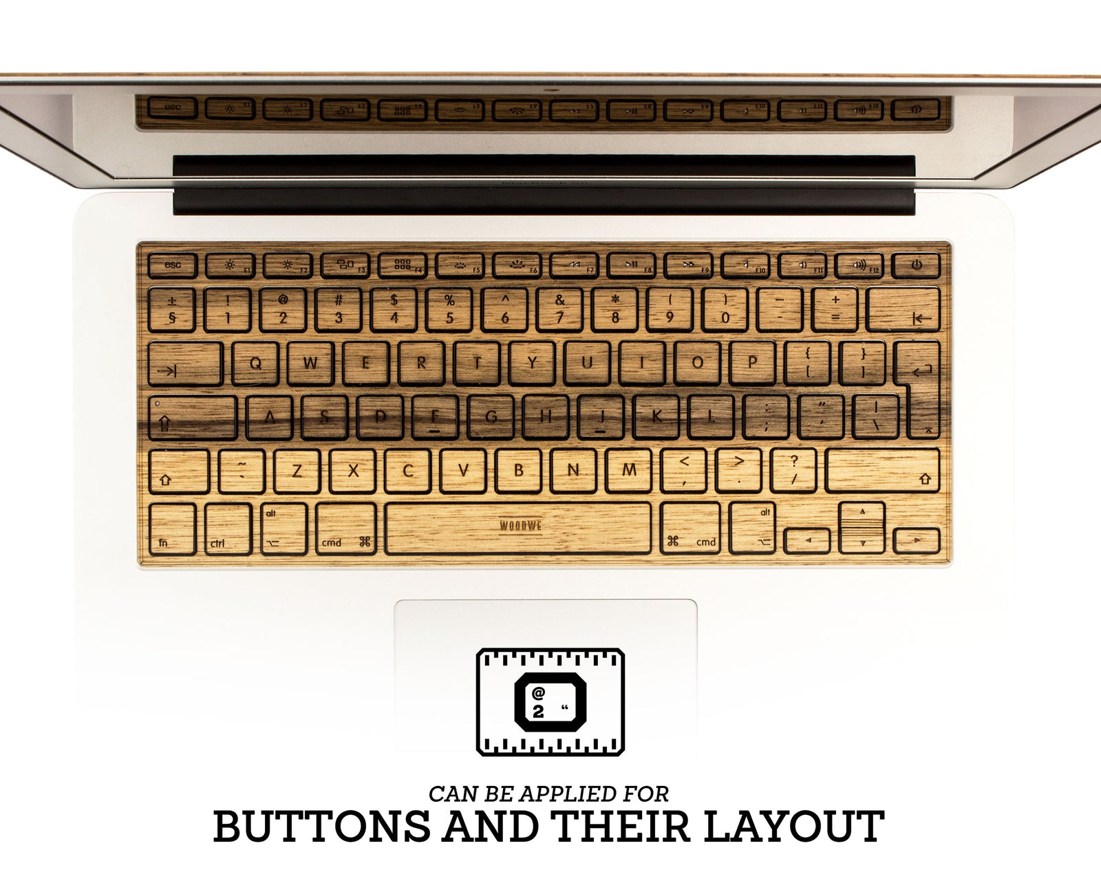 Macbook Wood Keyboard Skin - Black Frake