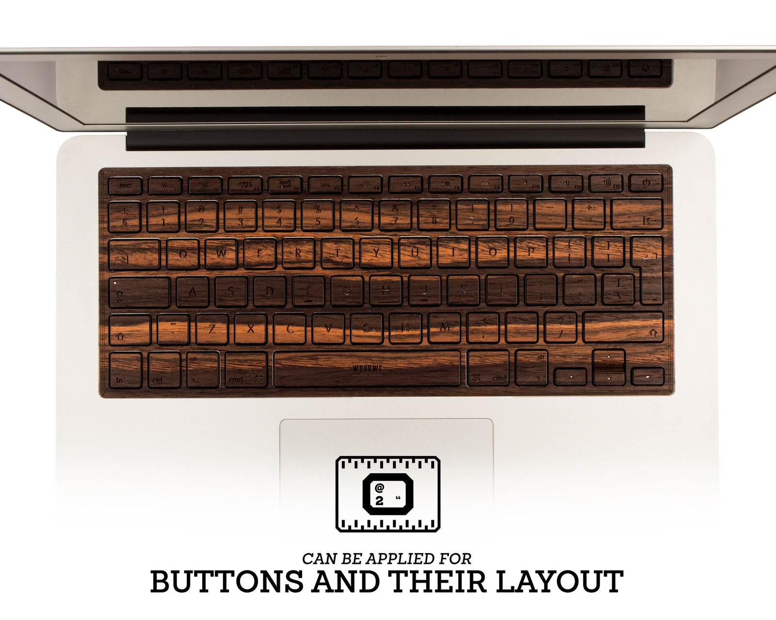 Macbook Wood Keyboard Skin - Ebony