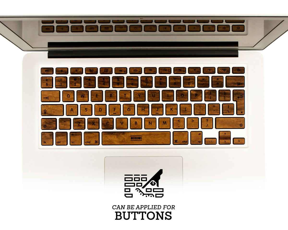 Macbook Wood Keyboard Skin - Imbuia