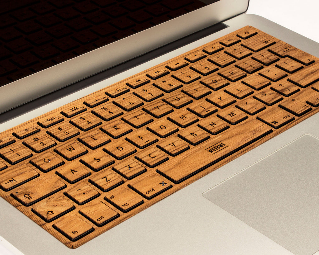 Macbook Wood Keyboard Skin - Light Teak