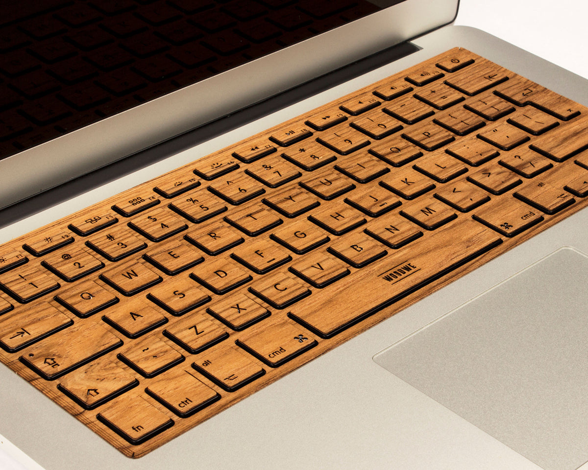 Macbook Wood Keyboard Skin - Light Teak