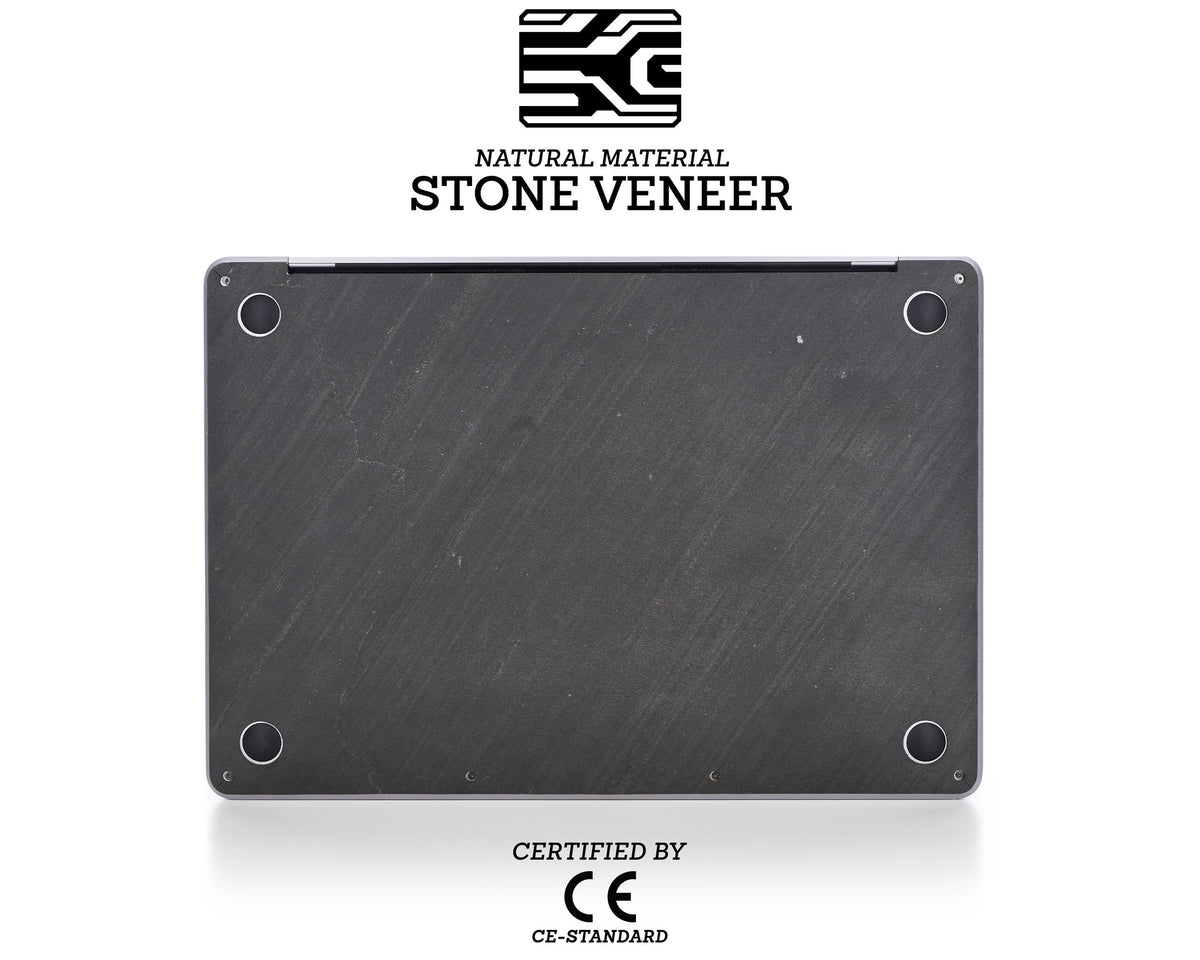 Macbook Skin - Made of Real Stone - Dark Black
