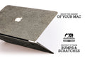 Macbook Skin - Made of Real Stone - Silver Grey